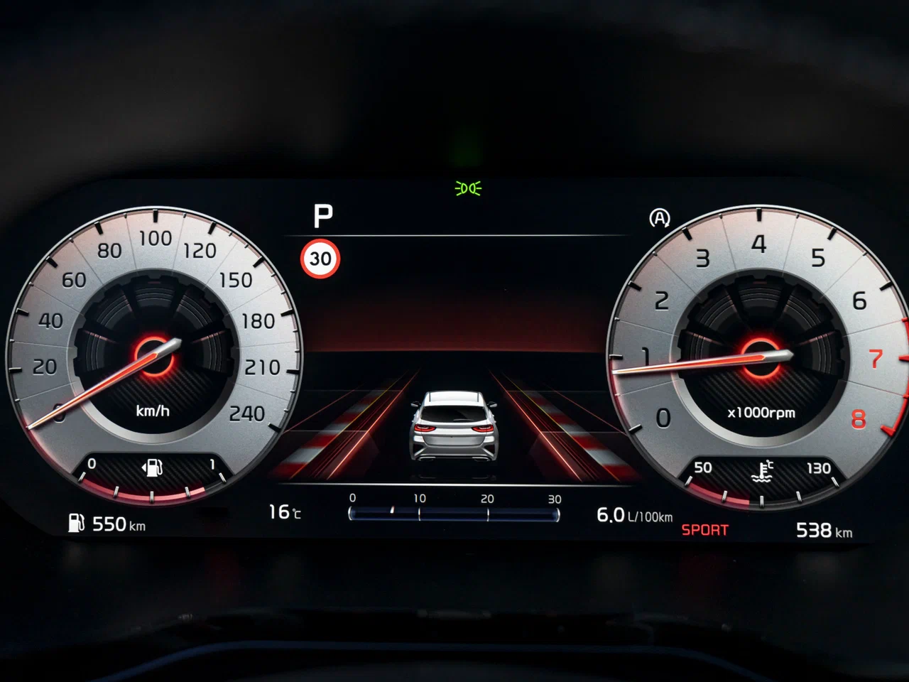 Полностью цифровая приборная панель 12.3"